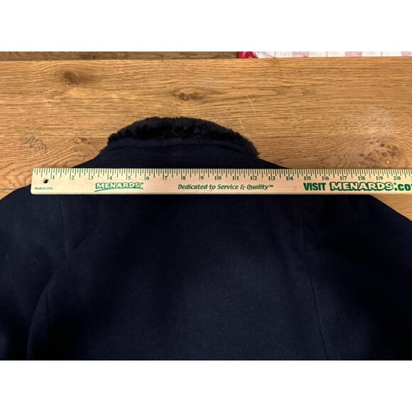 FORSTMANN Wool Angora Hair Women Blue Faux Fur Collar Sz Measured & Skirt VTG - Picture 13 of 16